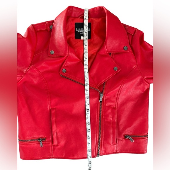 Riverdale South Side Serpents Red Faux Leather Jacket – Women’s L - Picture 4 of 11